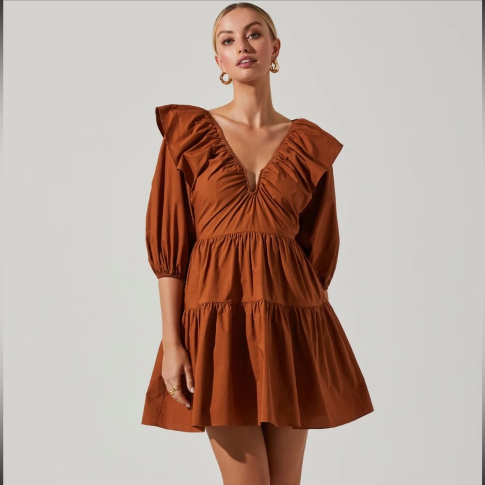 ASTR Nixie Ruffle Tiered Mini Dress